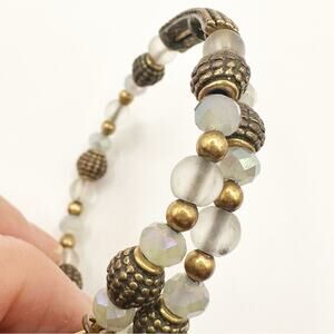 Alex and Ani Gold Wrap Beaded Bracelet Vintage Sixty Six boho glam